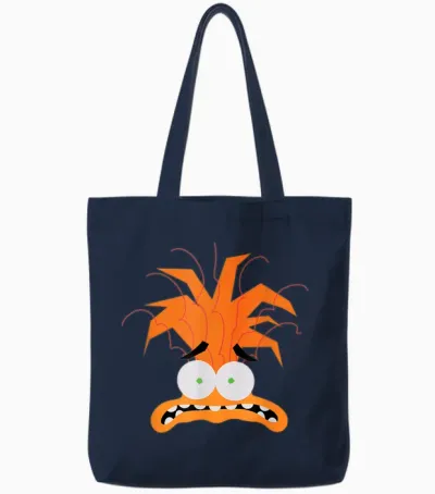 Disney Pixar Inside Out 2 Anxiety Big Head Logo Tote Bags - Navy