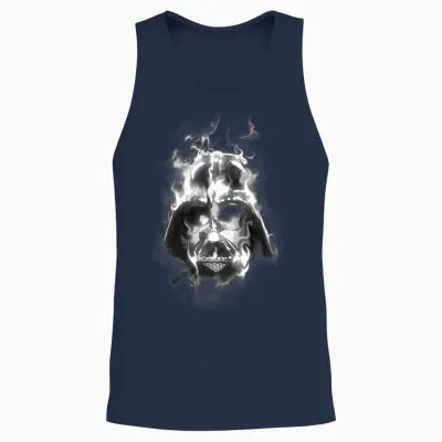 Star Wars Darth Vader Sith Lord Smoke Portrait Unisex Tank Top - Navy
