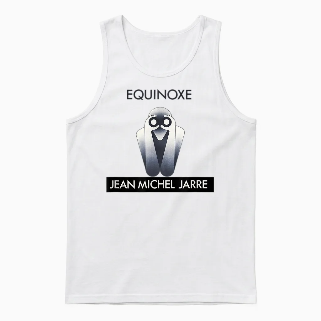 Jean-Michel Jarre T-Shirt, Grey, S Unisex Tank Top in White