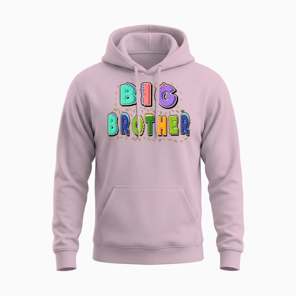 Big Brother, Promoted to Big Brother Gift Unisex Hoodie in Light Pink