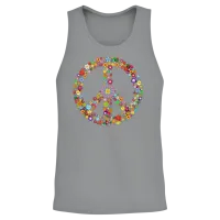 Peace Sign Peace Unisex Tank Top - Sport Grey – 2