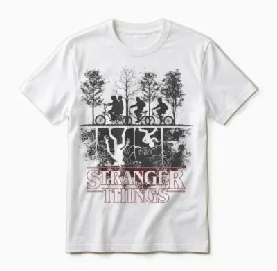 Stranger Things the Upside Down Logo Unisex T-Shirt - White