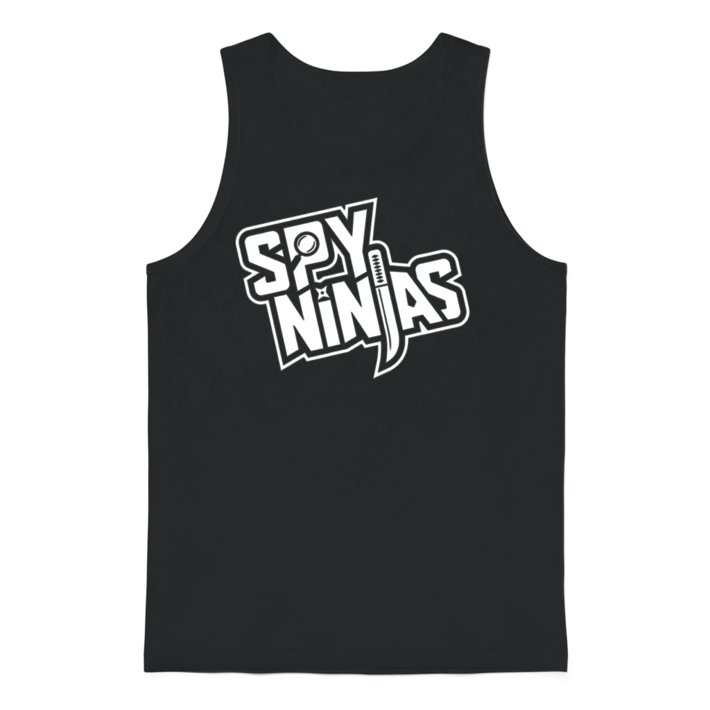 Spy Gaming Ninjas - Game Wild with Clay Style Unisex Tank Top - Black