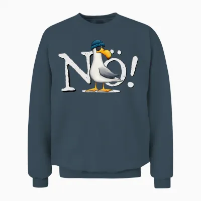 Nö! Mach Ich Nich! Kein Bock Nichtstun Nordsee Ostsee Möwe Unisex Sweatshirt - Dark Heather