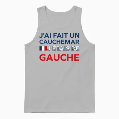 Humour France J’ai Fait Un Cauchemar J’étais De Gauche Unisex Tank Top - Ash