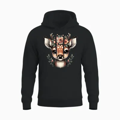 Reindeer Deer Costume Shirt Dirndl Deer T-Shirt Women's Costume T-Shirt, Black, S Unisex Hoodie - Black