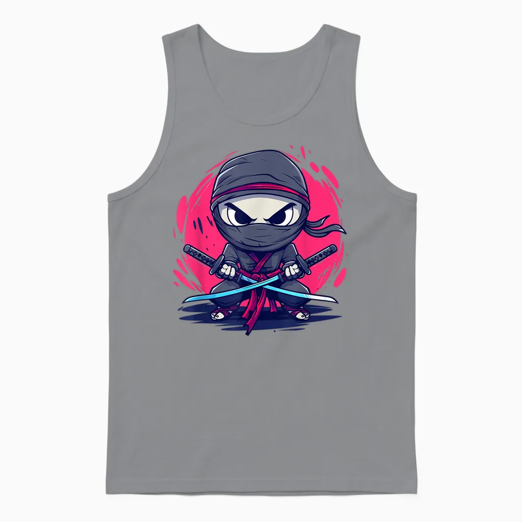 Bunter Ninja I Ninja Für Kinder Unisex Tank Top in Sport Grey
