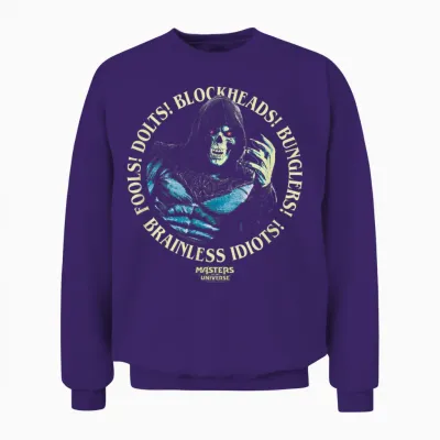 Maîtres De L'univers : Skeletor Fools! Idiots Sans Cerveau Unisex Sweatshirt - Purple