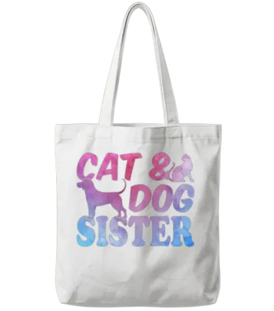 Cat Owner Cat Lover Dog Owner Dog Lover Cat & Dog Tote Bags - White