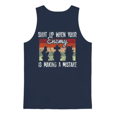 Funny Chess Quote Unisex Tank Top - Navy