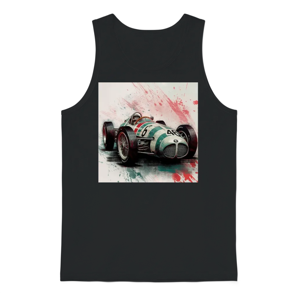 Vintage Retro Race Car โ Cars & Muscle Unisex Tank Top - Black