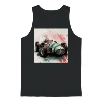 Vintage Retro Race Car — Cars & Muscle Unisex Tank Top - Black – 1