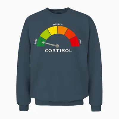 Low Cortisol Meter Funny Biology Psychology and Wellness Unisex Sweatshirt - Dark Heather