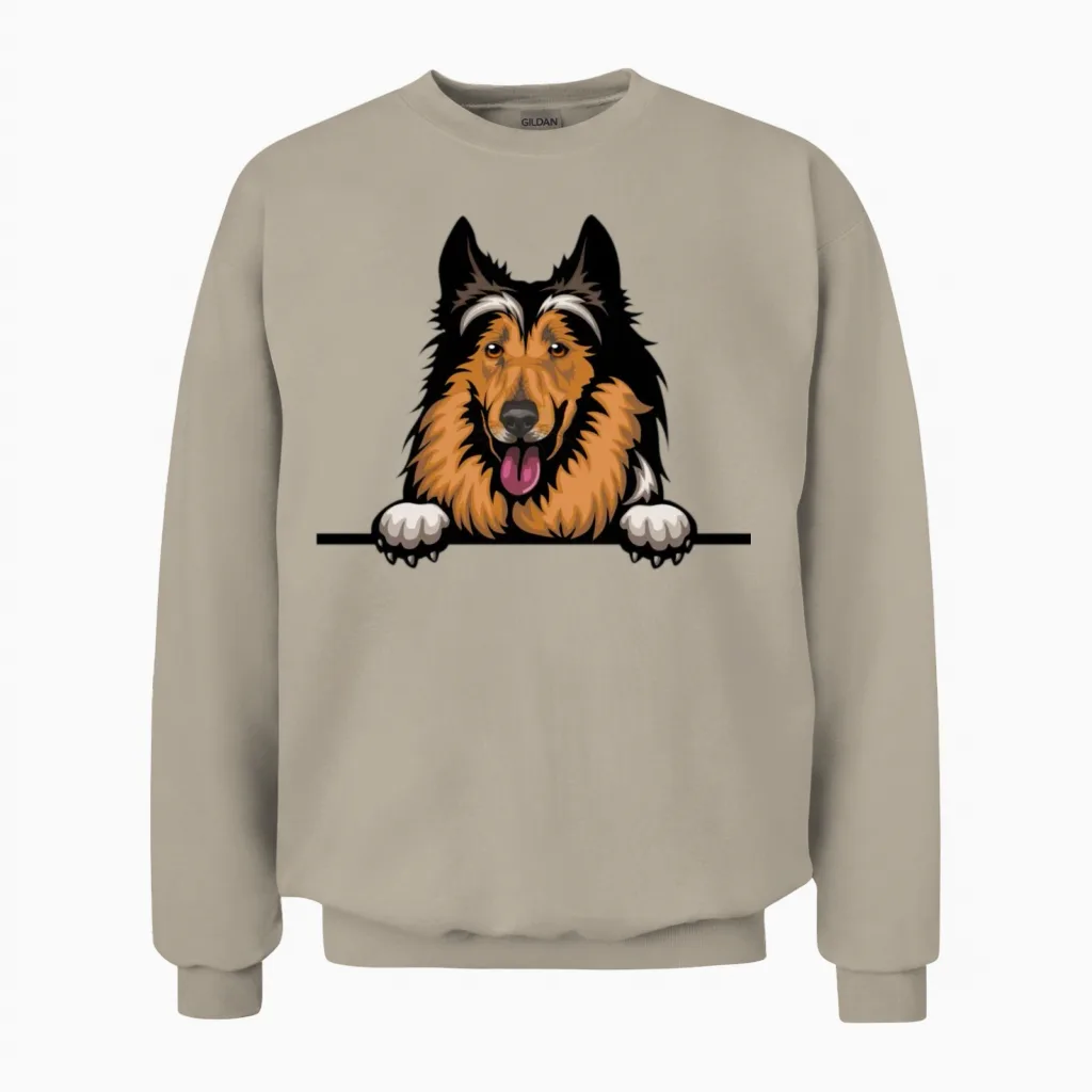 Collie Dog Lovers Gift Unisex Sweatshirt in Sand