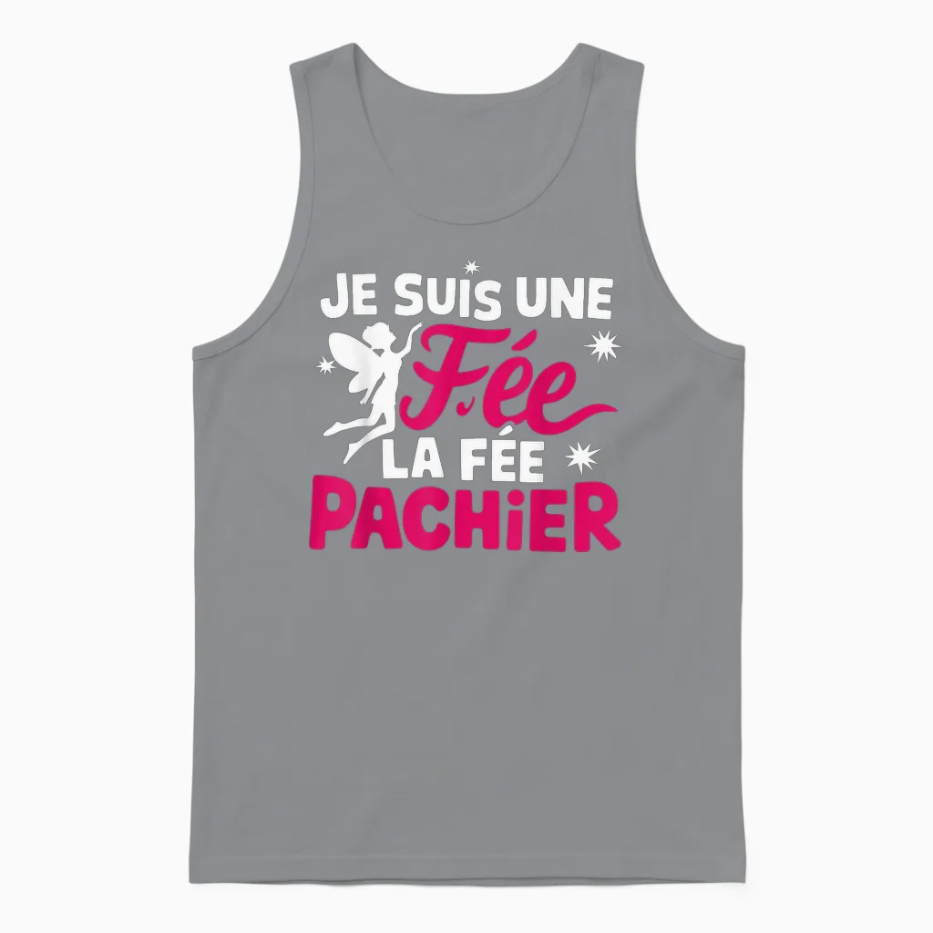 Je Suis Une Fee La Fee Pachier Woman Man Je Suis Une Fée T-Shirt, Black, S Unisex Tank Top in Sport Grey