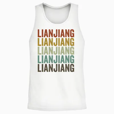 Lianjiang China Retro Vintage Unisex Tank Top - White