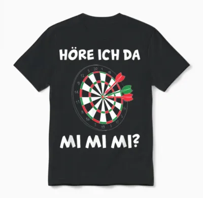 Herren Dartsport Dartscheibe Lustiges Darts Dartspieler Unisex T-Shirt - Black