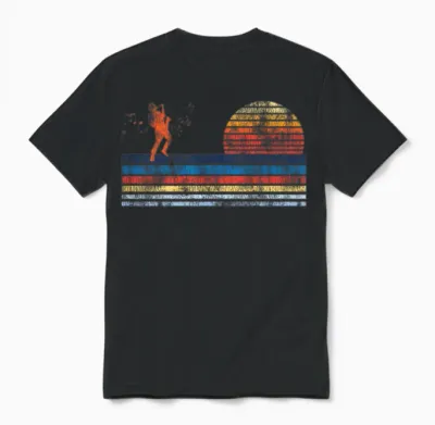 Saxophone Retro Vintage Unisex T-Shirt - Black
