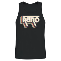 Retro Style Unisex Tank Top - Black – 2