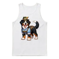 Bernese Mountain Dog Dog Bavaria Unisex Tank Top - White – 1