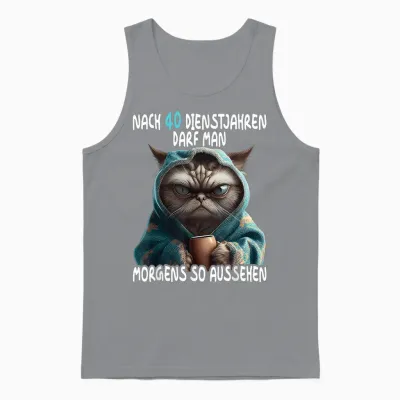 40 Jähriges Dienstjubiläum Jubiläum Firmenjubiläum 40 Jahre Unisex Tank Top - Sport Grey
