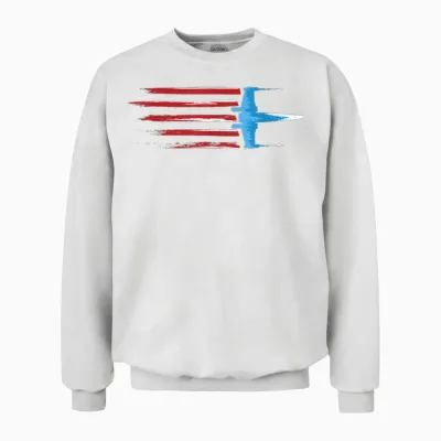 Star Wars Rebel X-Wing Fighter Red White & Blue Usa America Unisex Sweatshirt - White