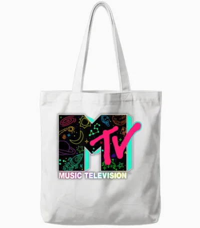 Mademark X Mtv - Music Television - Intergalactic Tote Bags - White