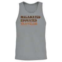 Melanated Educated Traveler Unisex Tank Top - Sport Grey – 2