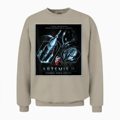 Nasa Artemis Ii Moon Mission Sls Orion Unisex Sweatshirt - Sand