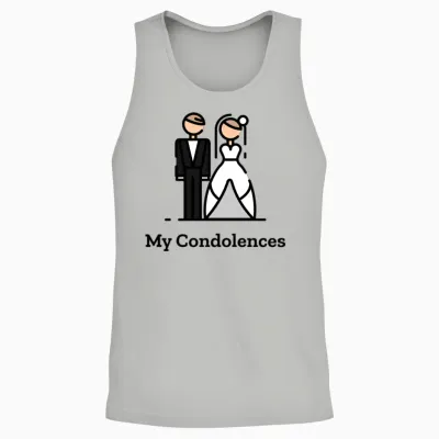 My Condolences Funny Wedding Couple Unisex Tank Top - Ash