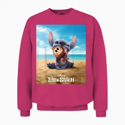 Disney Lilo & Stitch Live Action Movie Funny Moana Poster T-Shirt, Black, S Unisex Sweatshirt - Heliconia