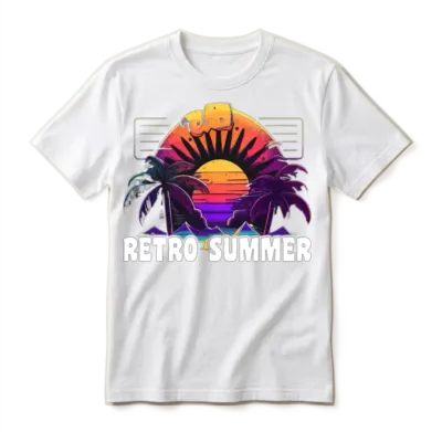 Retro Summer Unisex T-Shirt - White