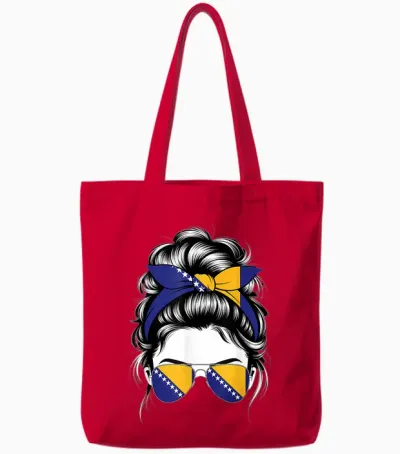 Bosnien Und Herzegowina Flagge Bosnische Wurzeln Tote Bags - Red