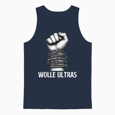 Wool Ultras Wolfgang Malle Party Apres Ski T-Shirt, Black Unisex Tank Top - Navy
