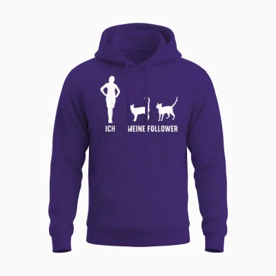 Ich Und Meine Follower Katze Mieze Kätzchen Katzen Unisex Hoodie - Purple