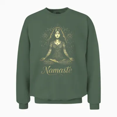Namaste - Buddhismus Zen Mantra Taoismus Unisex Sweatshirt - Military Green