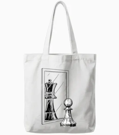 Kinder Schach, Männer Schach, Frauen Schach, Schachbrett Mädchen Tote Bags - White