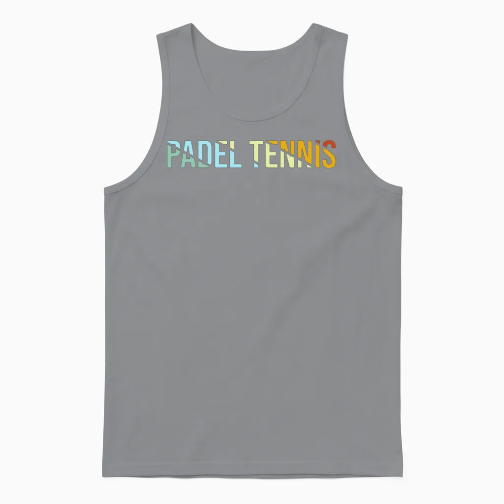 Padel Tennis Retro Unisex Tank Top in Sport Grey