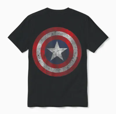 Marvel Comics Retro Classic Captain America Shield Costume Unisex T-Shirt - Black