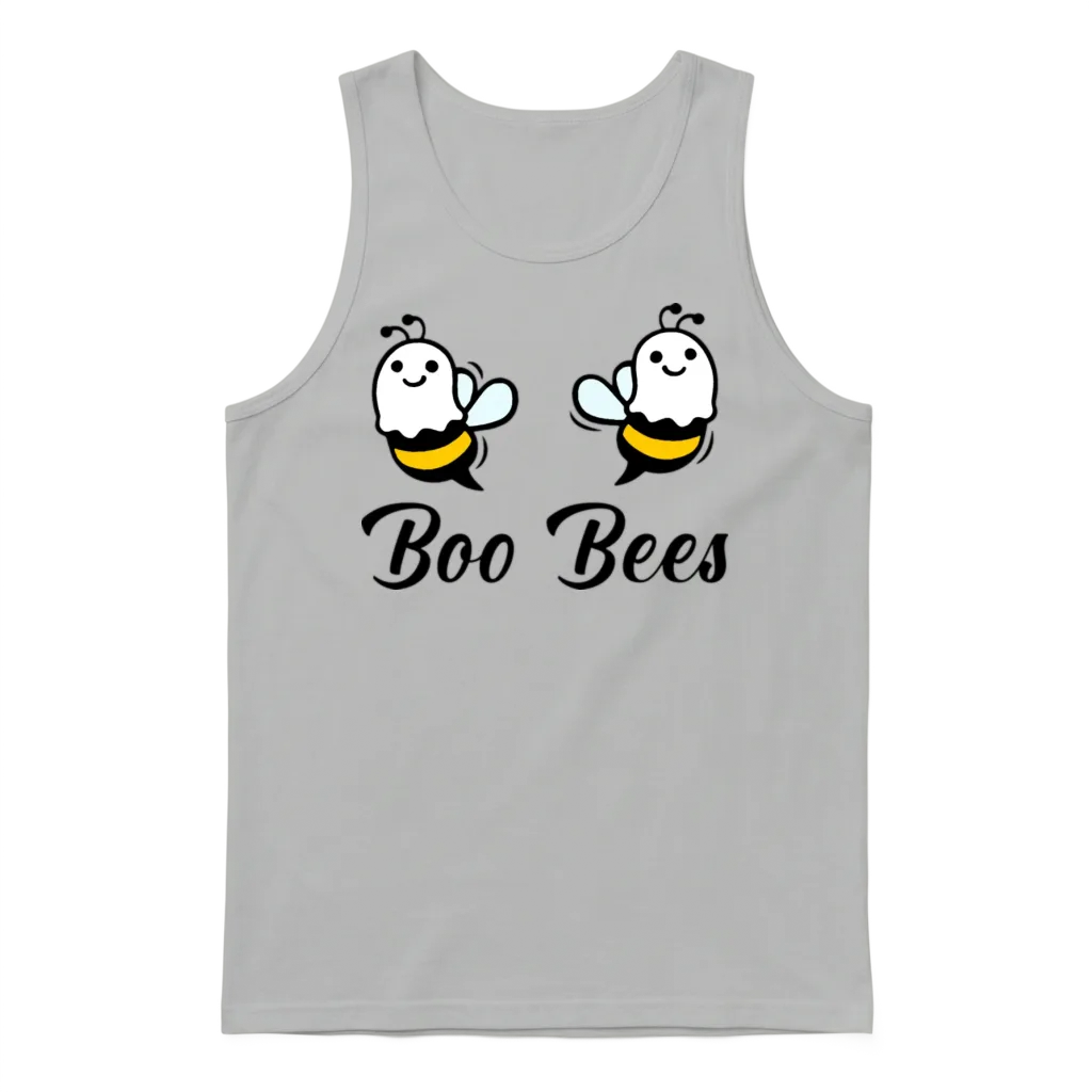 Funny Boo Bees Unisex Tank Top - Ash