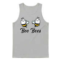 Funny Boo Bees Unisex Tank Top - Ash – 1
