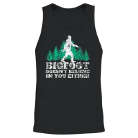 Cool Bigfoot Sasquatch Woods Saying Unisex Tank Top - Black – 2