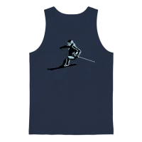 Skiing, Skier, Ski Unisex Tank Top - Navy – 1