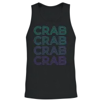 Crab Seafood Retro Unisex Tank Top - Black – 2