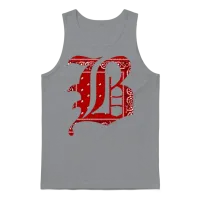 Capital B Red Bandana Blood Piru Gangster Brim Unisex Tank Top - Sport Grey – 1