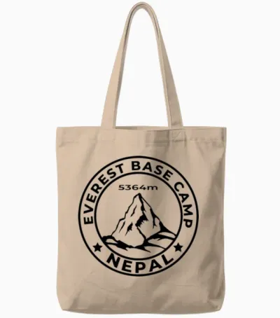 Everest Base Camp - White Tote Bags - Natural
