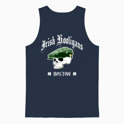 Irish Hooligans Boston Unisex Tank Top - Navy