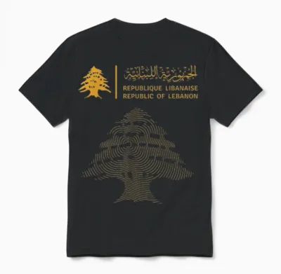 Libanon, Libanon-Flagge, Libanon-Flagge. Unisex T-Shirt - Black