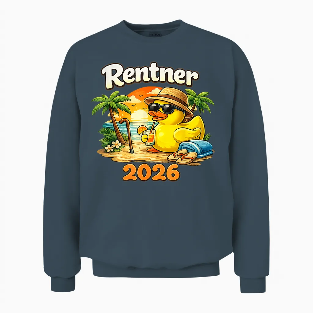 Ruhestand Pensionierung Rente 2026 Ente Rentner Unisex Sweatshirt in Dark Heather