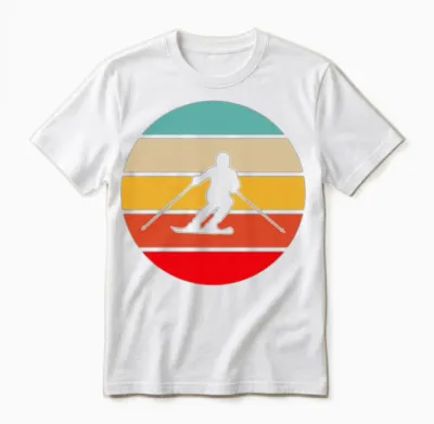 Ski Retro Unisex T-Shirt - White